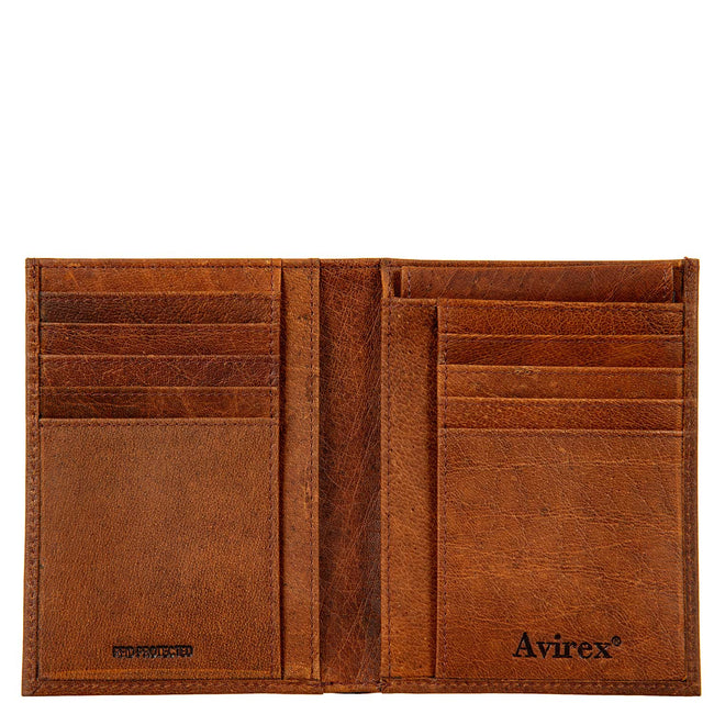 Durango Leather Vertical Wallet - Cognac (DRN03-920)