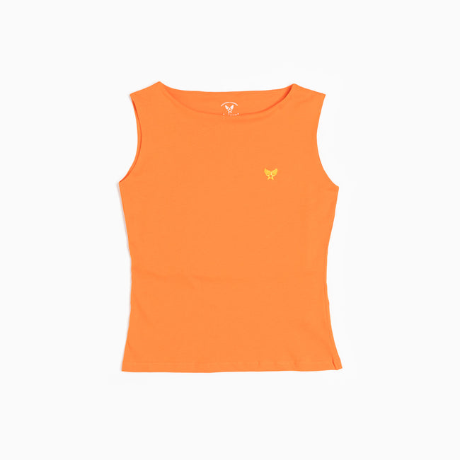 Sandra Supima Cotton Woman's Sleeveless Shirt - Orange